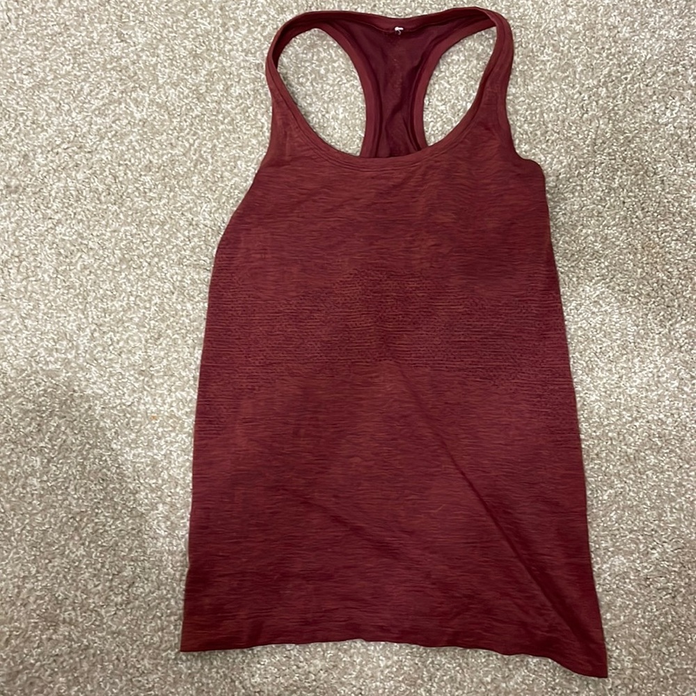 LULULEMON Burgundy red racer back tank top